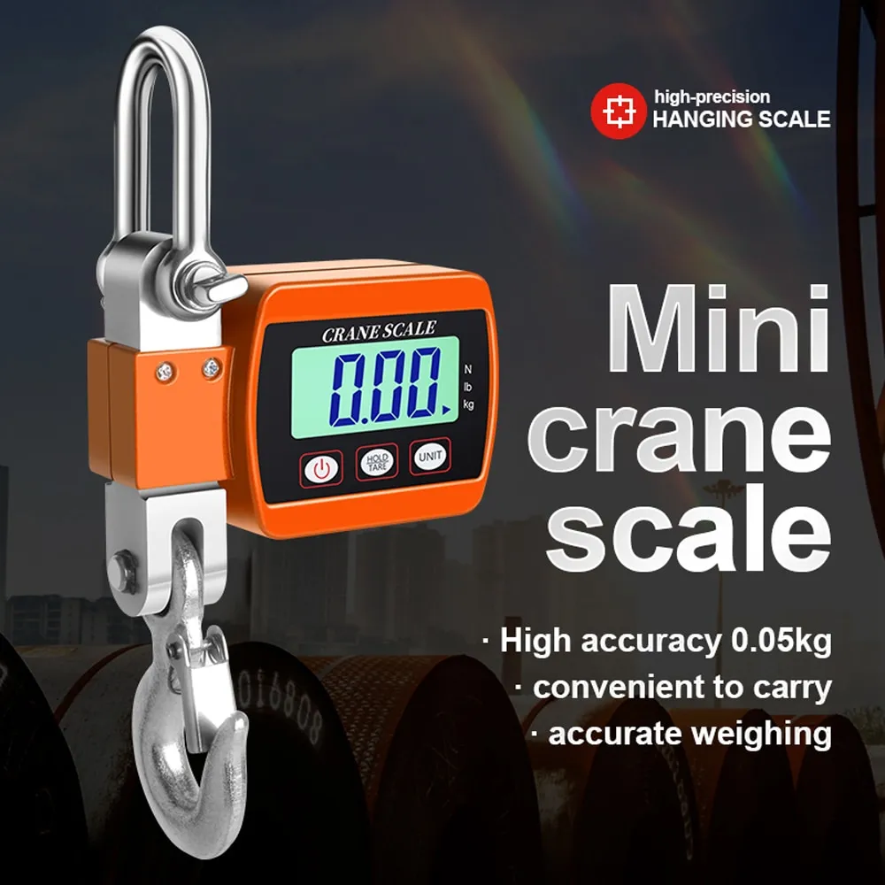 0.05-500kg LCD Digital Scale Crane Scale Portable Industrial Electronic Scale He