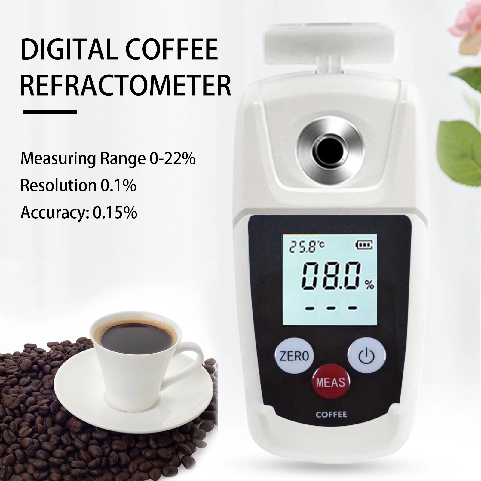 0-22%(0.15%)Digital Coffee TDS Refractometer Pocket Coffee TDS Tester Concentrat
