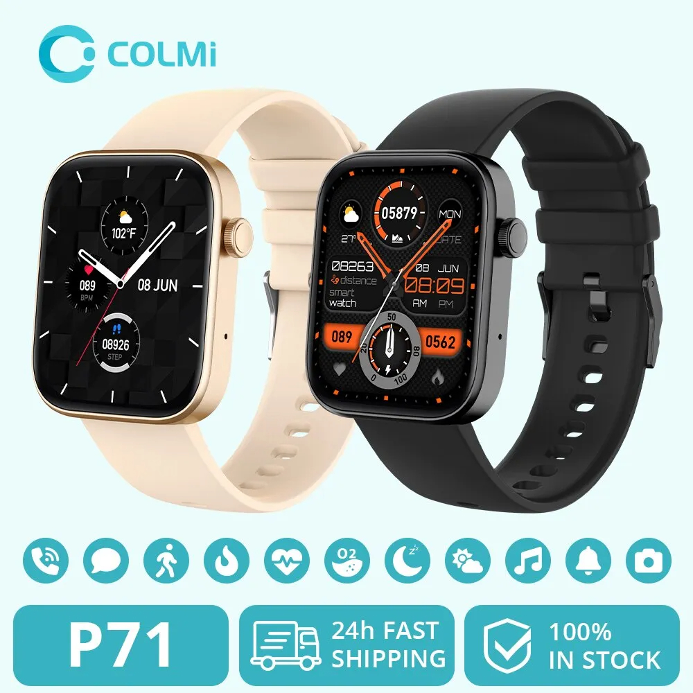 COLMI P71 Voice Calling Smartwatch Men Health Monitoring IP68 Waterproof Smart N