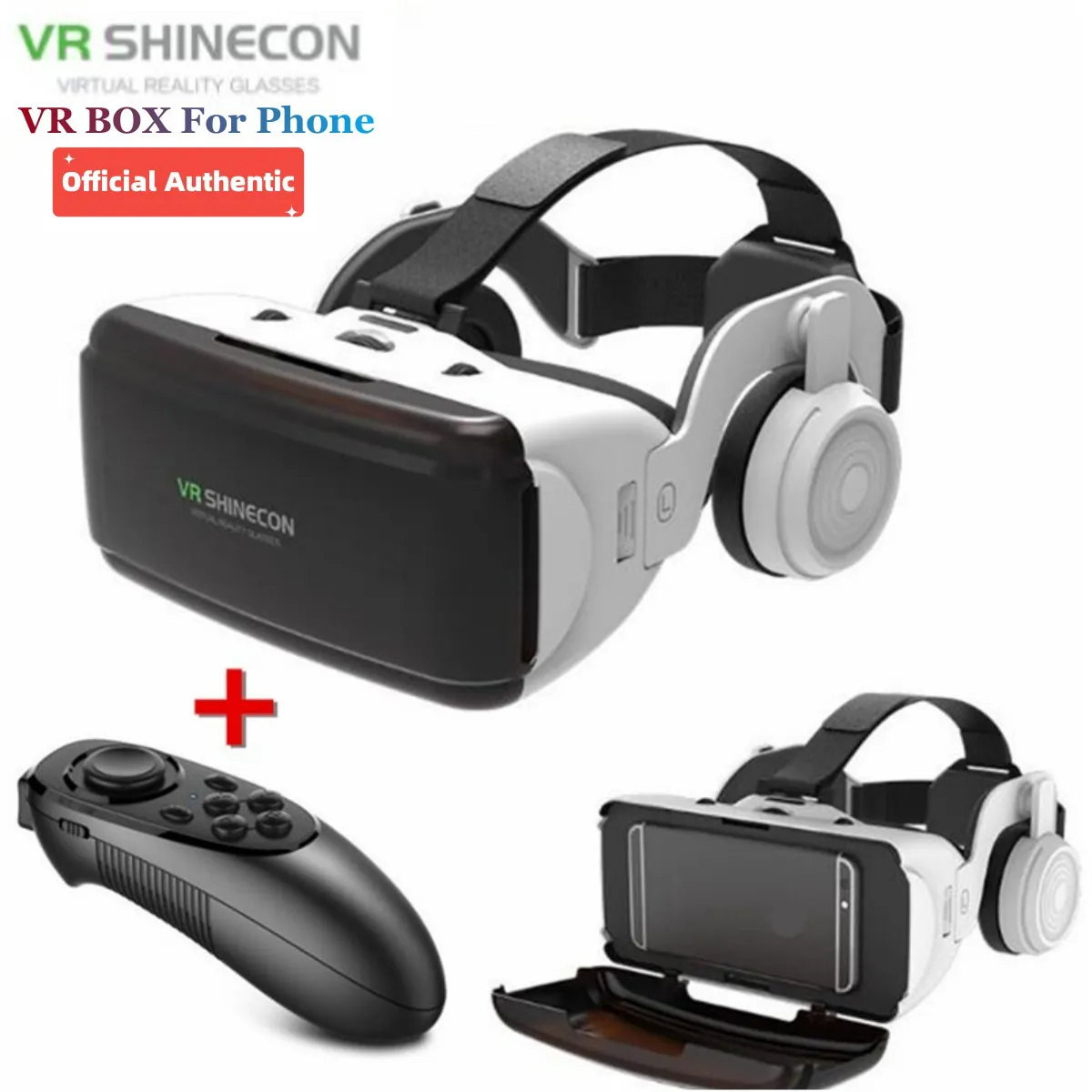 Original Virtual Reality VR Glasses Box 3D Stereo Google Cardboard VR Headset He