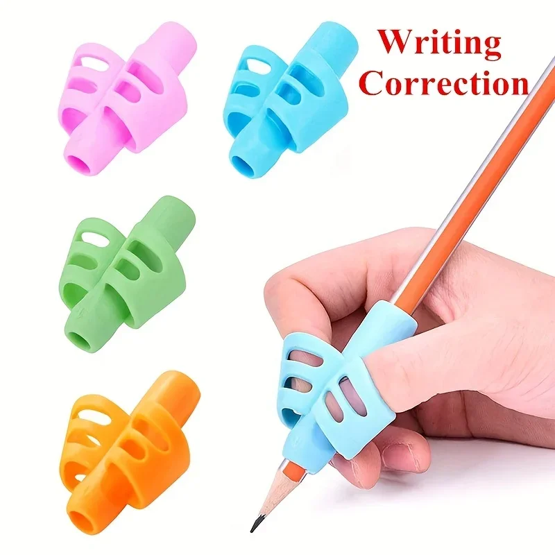 1/2 Pcs Two Finger Grip Silicone Baby Learn Writing Tool Writing Pen Writing Cor