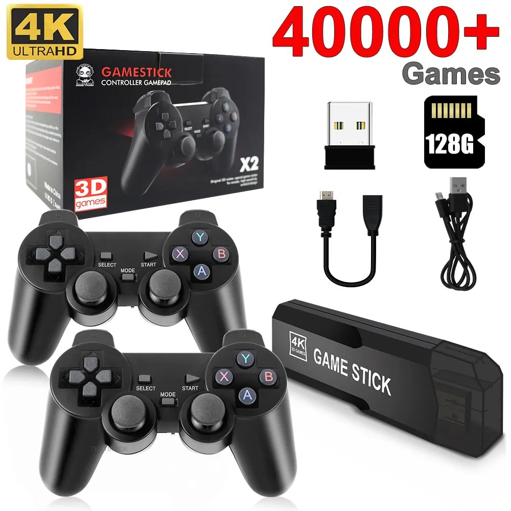 Video Game Console 128G Built-in 40000 Retro Handheld Game Player Console Wirele