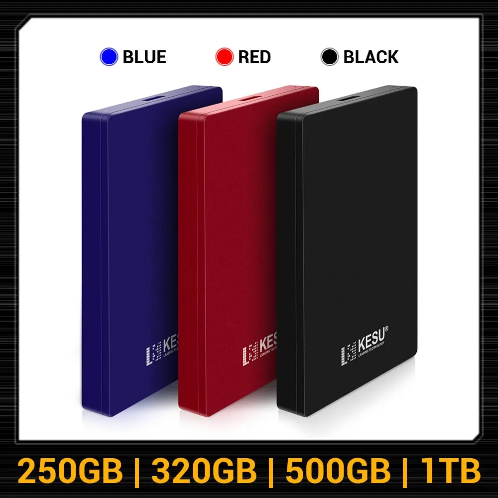 HDD 2.5 Inch Portable External Hard Drive 250GB 320GB 500GB 1TB USB3.0 Storage C