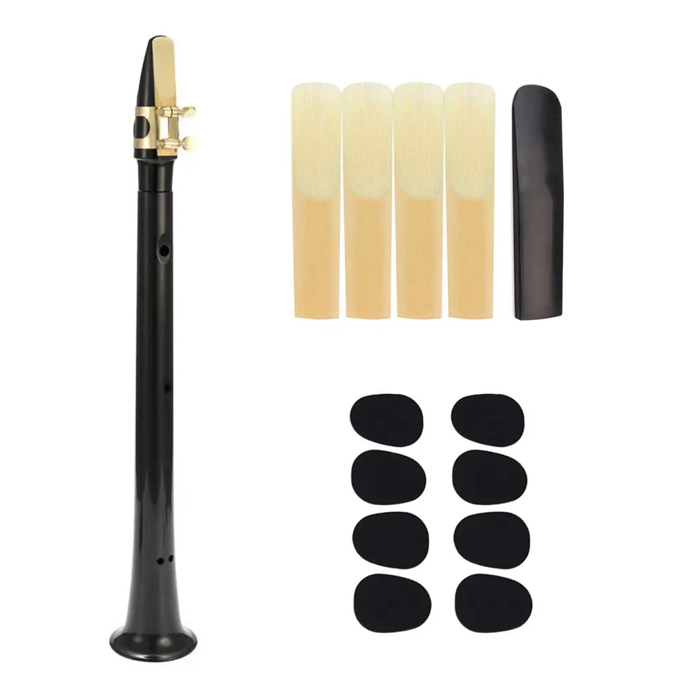 1-hole Mini Pocket Saxophone ABS with Alto Mouthpiece Ligature Reeds Pads Finger