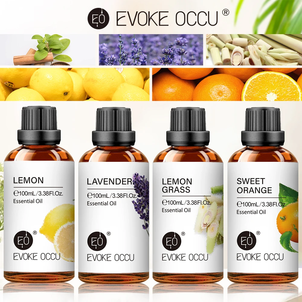 100ML Essential Oils for Diffuser Humidifier Aroma Oil Vanilla Eucalyptus Jasmin