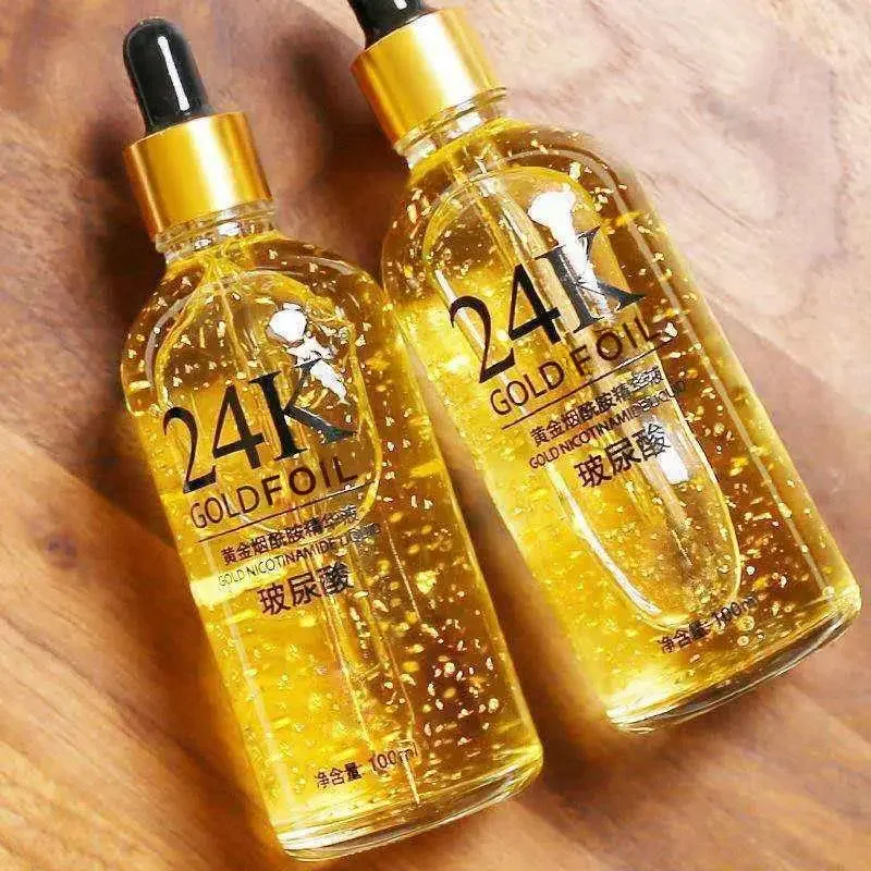 100ml 24k Gold Hyaluronic Acid Nicotinamide Face Serum Anti Aging Facial Lifting