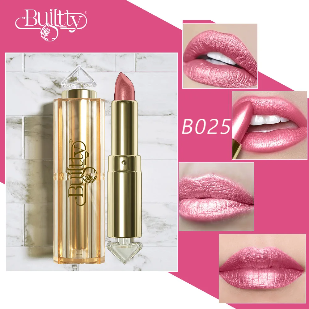 12 Colors Magic Pink Glitter Lipstick Matte Gliter Shimmer Super Finish Matte Ve