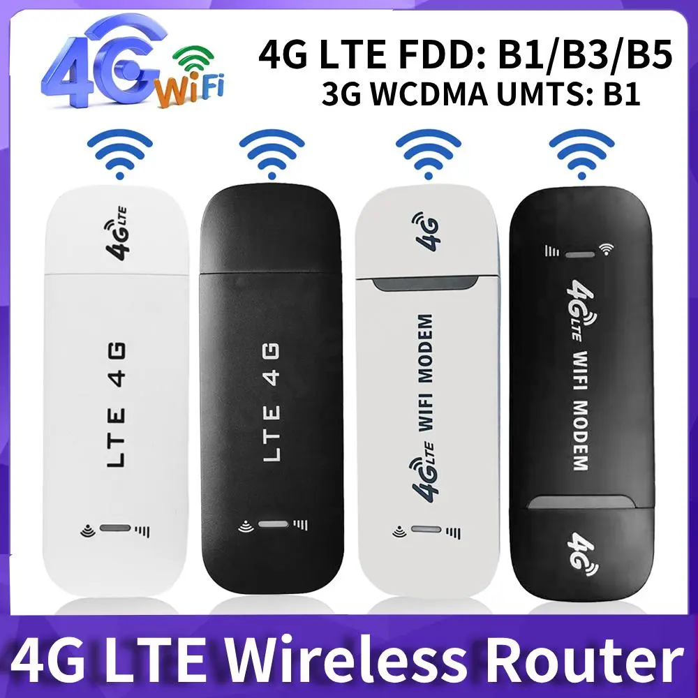 150Mbps 4G LTE Wireless Router USB Dongle Modem Stick Mobile Broadband Sim Card 