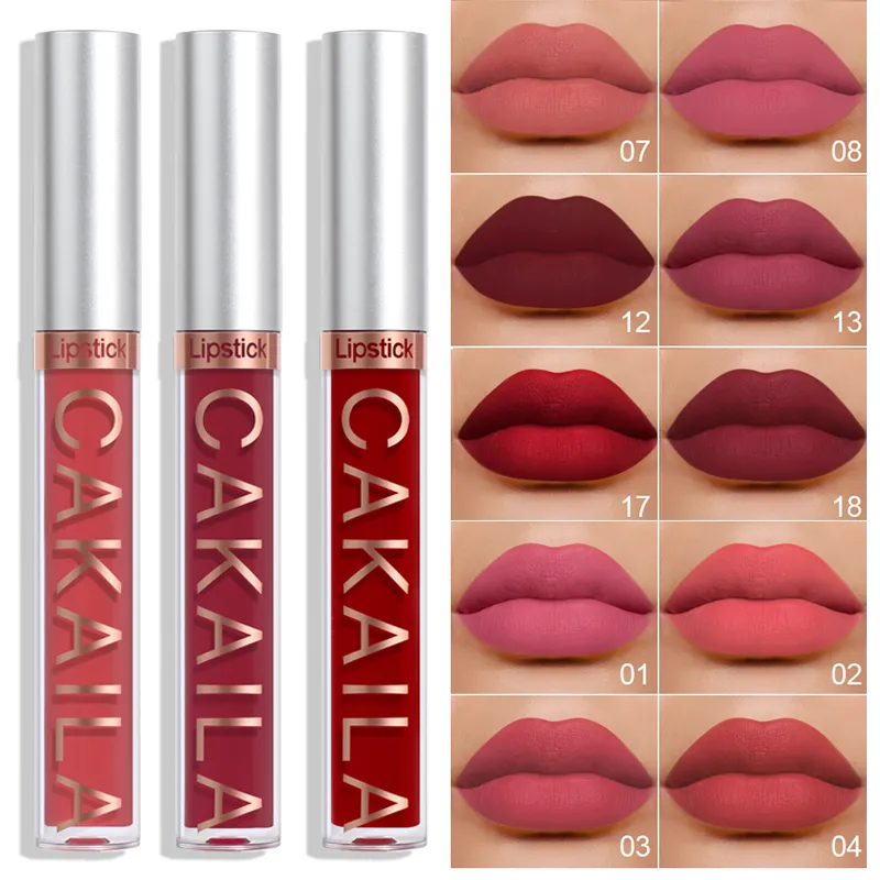 18 Colors Matte Lipgloss Liquid Lipstick Makeup Lip Color Batom Long Lasting Sex