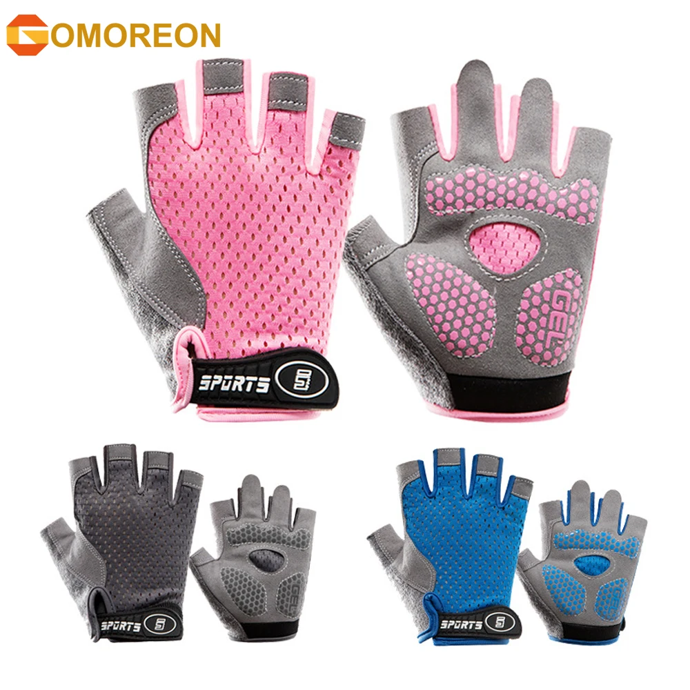 1Pair Kids Half Finger Gloves, Kids Boys Girls Cycling Gloves, Kids Fishing Glov
