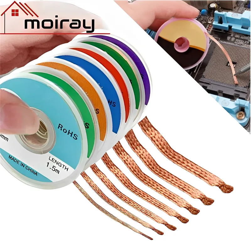 1mm-2.5mm-4mm 1.5M 3M Desoldering Braid Solder Remover Wick Wire Welding Tin Suc