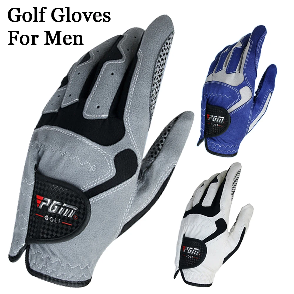 1pc Golf Gloves For men Blue White Grey 3 colours Breathable Fabric antislip spo