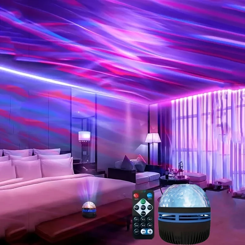 1pc Starry Projector Light With 7 Color Patterns & Remote Control, Polar Project