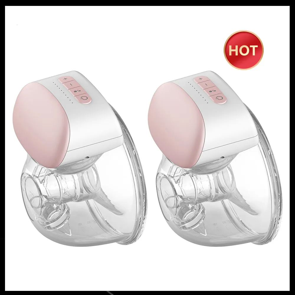 2/1pcs BB-P1 Wearable Breast Pump Hands Free Electric Portable Wearable Breast P