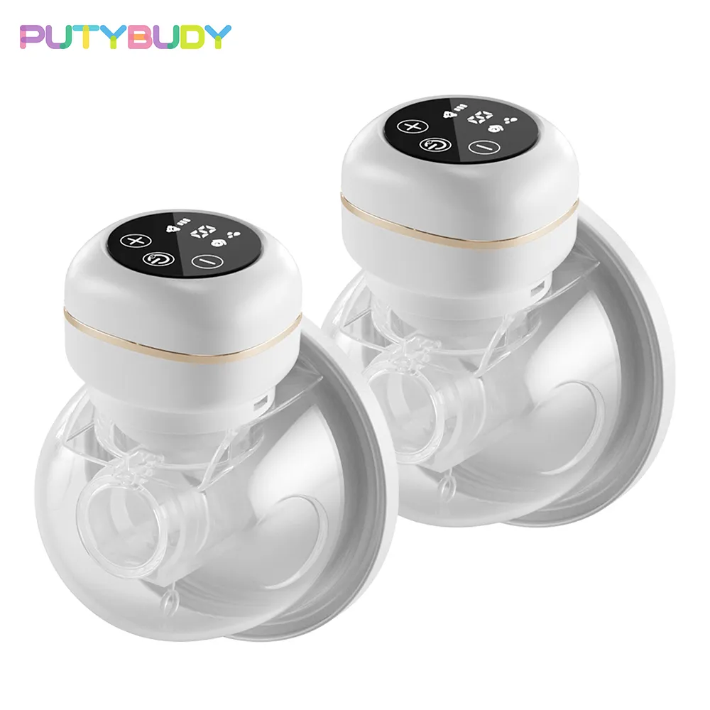 2/1pcs Wearable Breast Pump Electric Breast Pump Hands Free Low Noise Milk Pulle