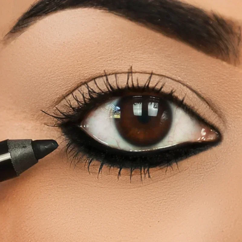 2 In 1 Eyeliner Lip Liner Gel Pencil Waterproof Long-lasting Blue White Black Br