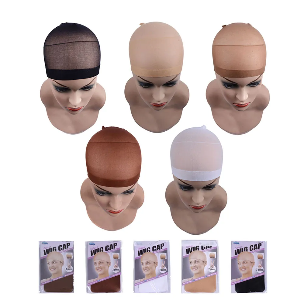 2 pcs/ Pack Wig Caps Hair NetS Weave Hairnets Wig Nets Stretch Mesh Caps Stockin