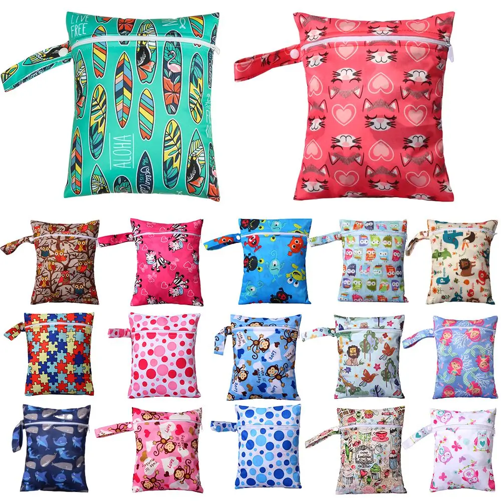 20*25cm Baby Diapers Bag Waterproof PUL Dry Wet Nappy Bag Travel Outdoor Diaper 