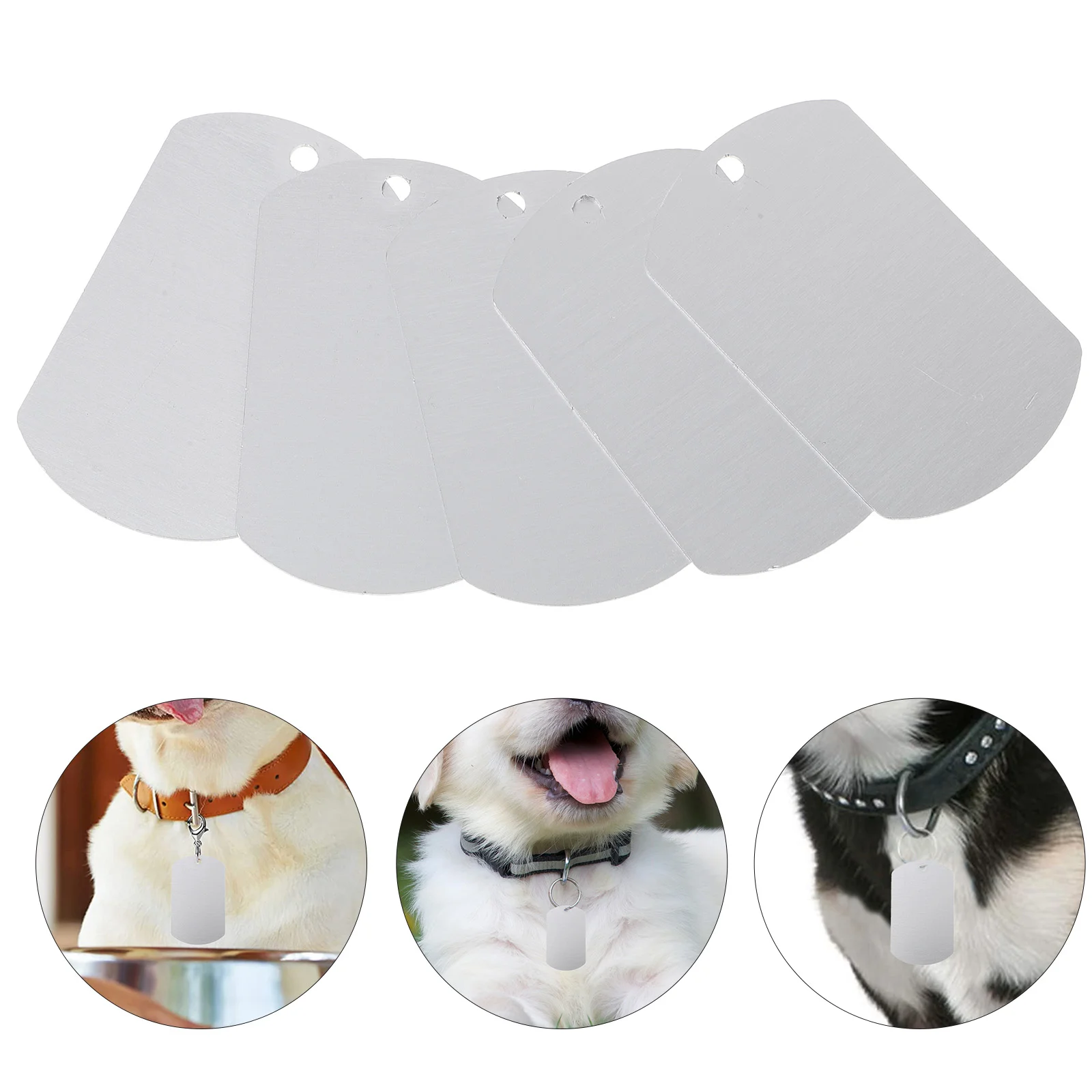 20 Pcs Metal Bull Tag Pet Id Tags Ear for Cattle Sublimation Dog Name Collar Eng