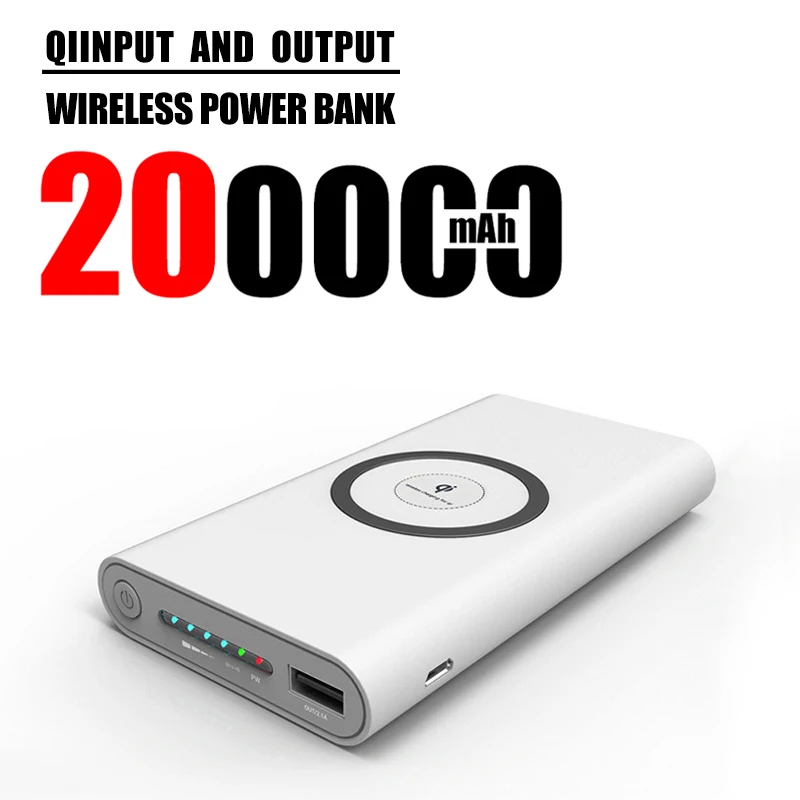 200000mAh Power Bank Fast Charge Ultra-Large Capacity Mobile Power Two Way Wirel