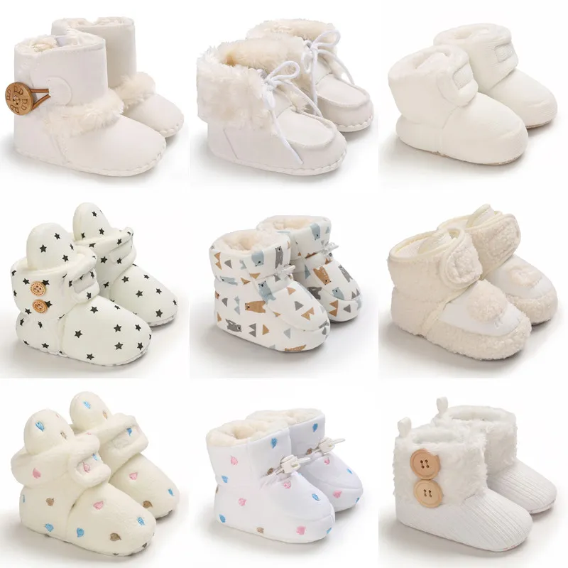 Baby Autumn Winter Boots Baby Girl Boys Winter Warm Shoes Solid Fashion Toddler 