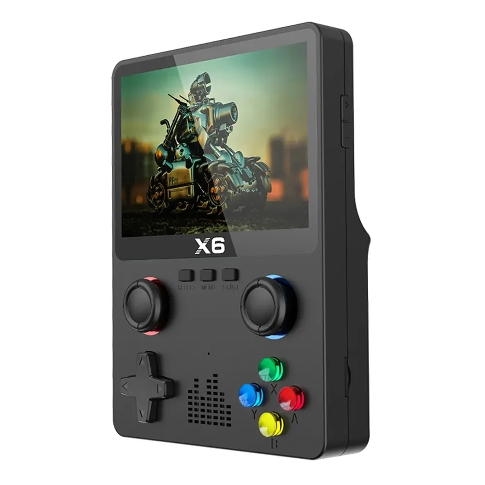 2023 New X6 3.5Inch IPS Screen Handheld Game Player Dual Joystick 11 Simulators 