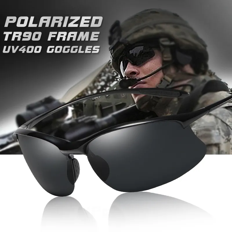 Ultralight TR90 Polarized Sunglasses Anti-UV Driving Men Shades Male Military Su
