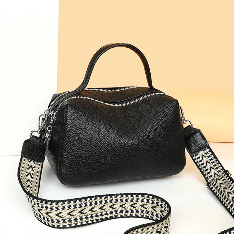 Fashion Crossbody Bags Women's Genuine Leather Bag Simple High Quality Tote Bag 