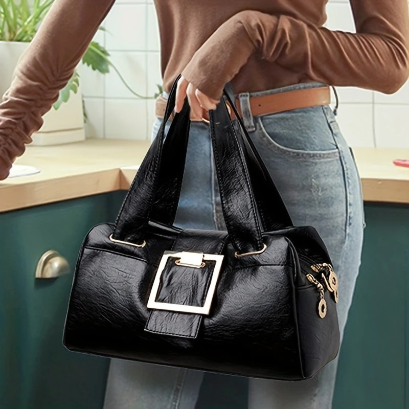 Women PU Leather Handbags Vintage Soft Female Crossbody Shoulder Bags Designer B