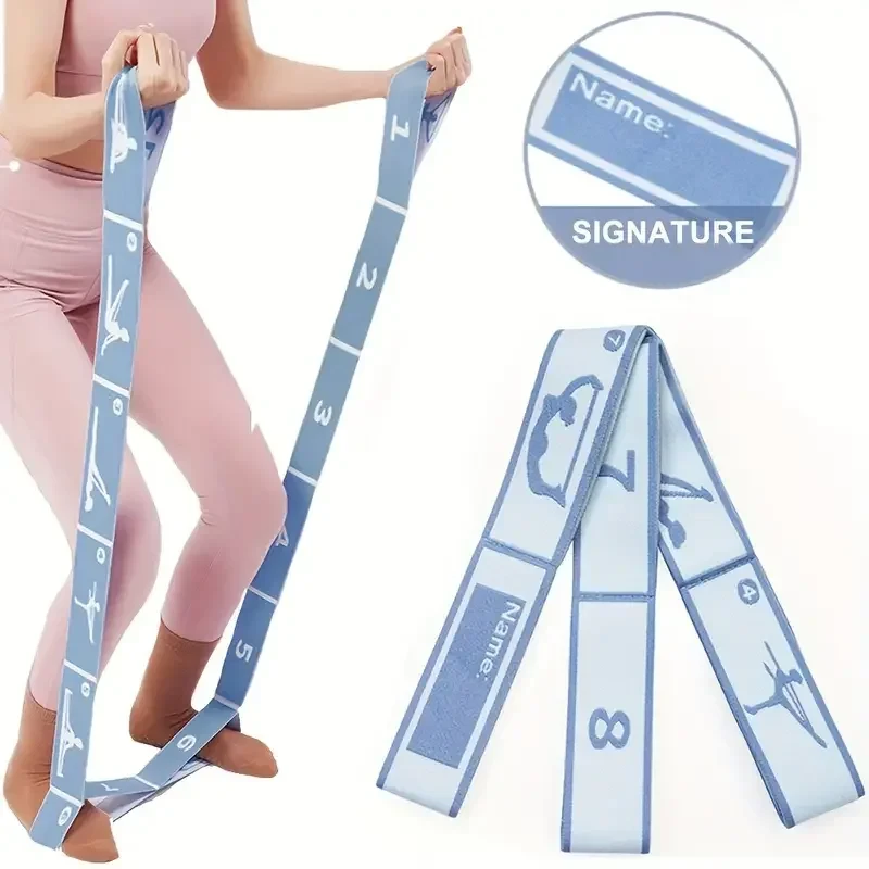 Eight Grid Resistance Band Yoga Auxiliary Stretching Belt Adult Fitness Training