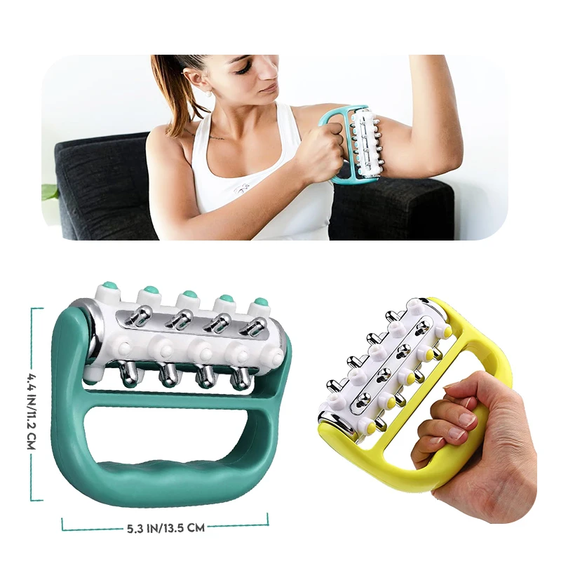 1pcs Portable plastic electroplating roller massager, handheld for home use, soo