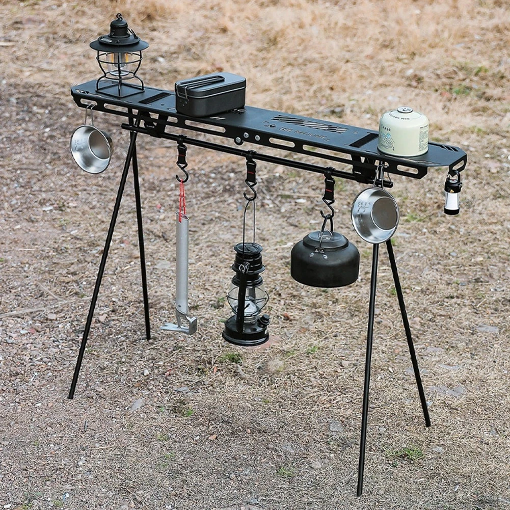 Foldable Camping Tripod Top Plate High Strength Bending Camping Hanging Rack Top