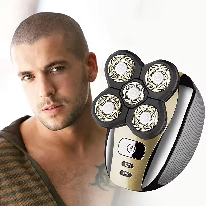 Five Head Electric Hair Clipper, Bald Head, USB Charging, Large Capacity, Suitab