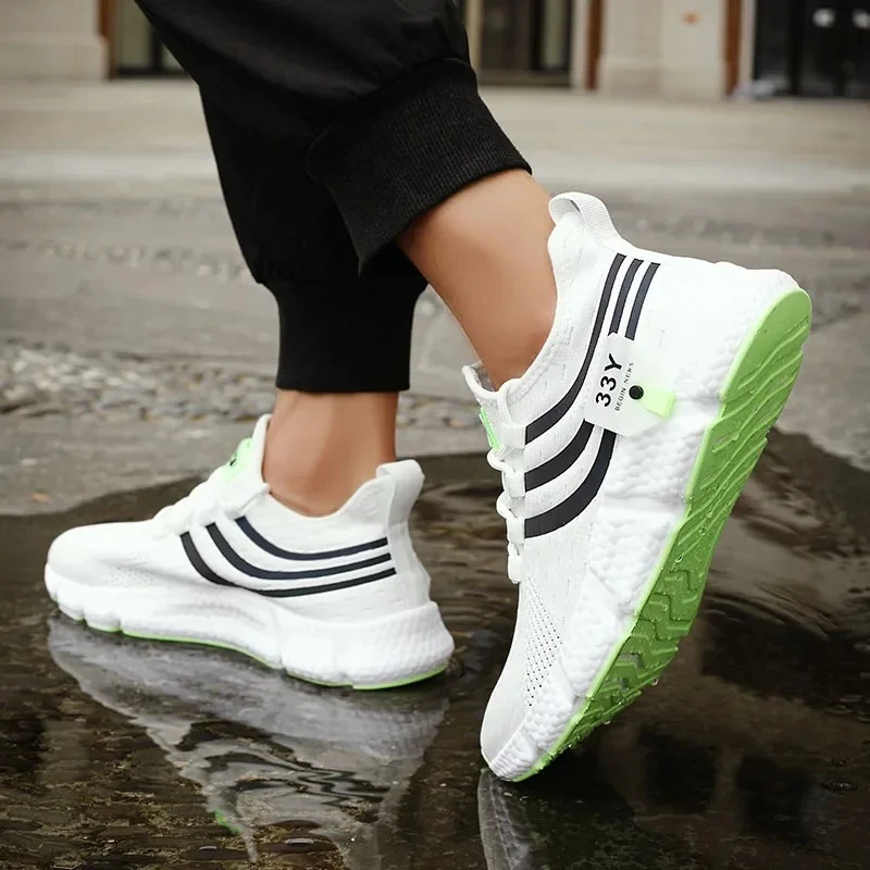 New Men's Sports Shoes Trendy Mesh Breathable Comfortable Casual Cushioned Runni