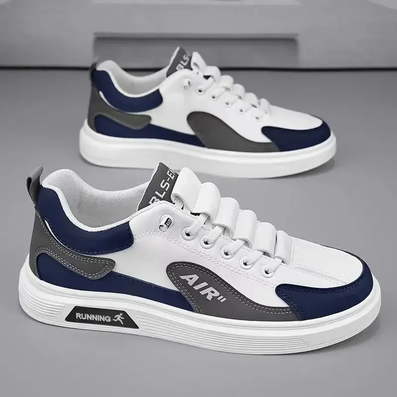 Spring and Autumn New Men's Shoes Leather Low cut Fashion Trendy Running Sports 