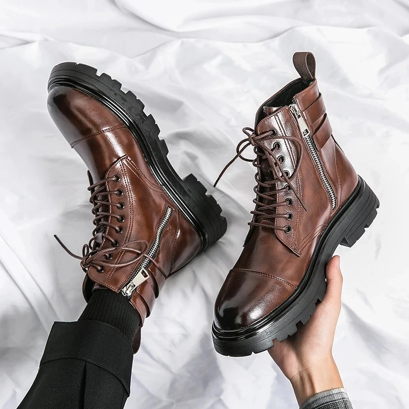 Spring and Autumn Men's Naked Boots Fashion Simple Casual Men's Large Casual Sho