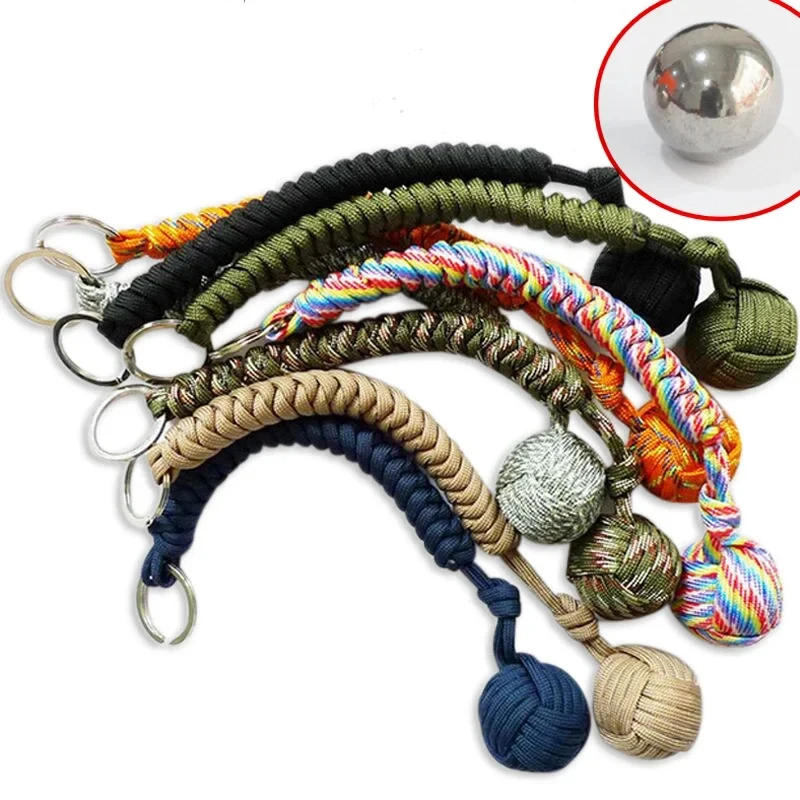 Outdoor Security Protection Black Monkey Fist Steel Ball for Girl Bearing Self D