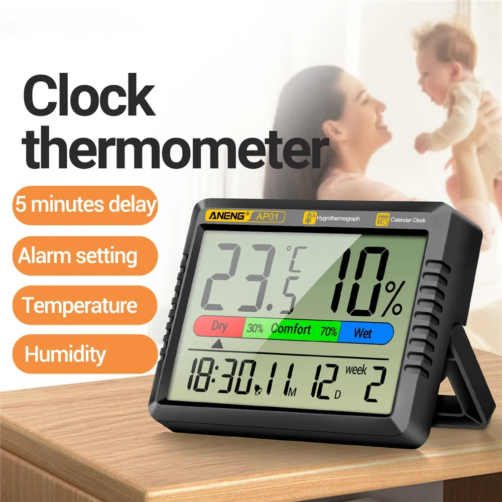 Multifunction Thermometer Hygrometer Automatic Electronic Temperature Humidity M