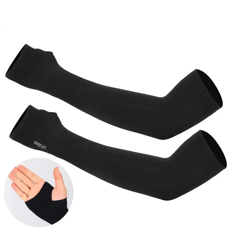 1 Pair Summer Finger Sleeve Ice Cool Wearing High Elastic Elbow Spring Outdoor R