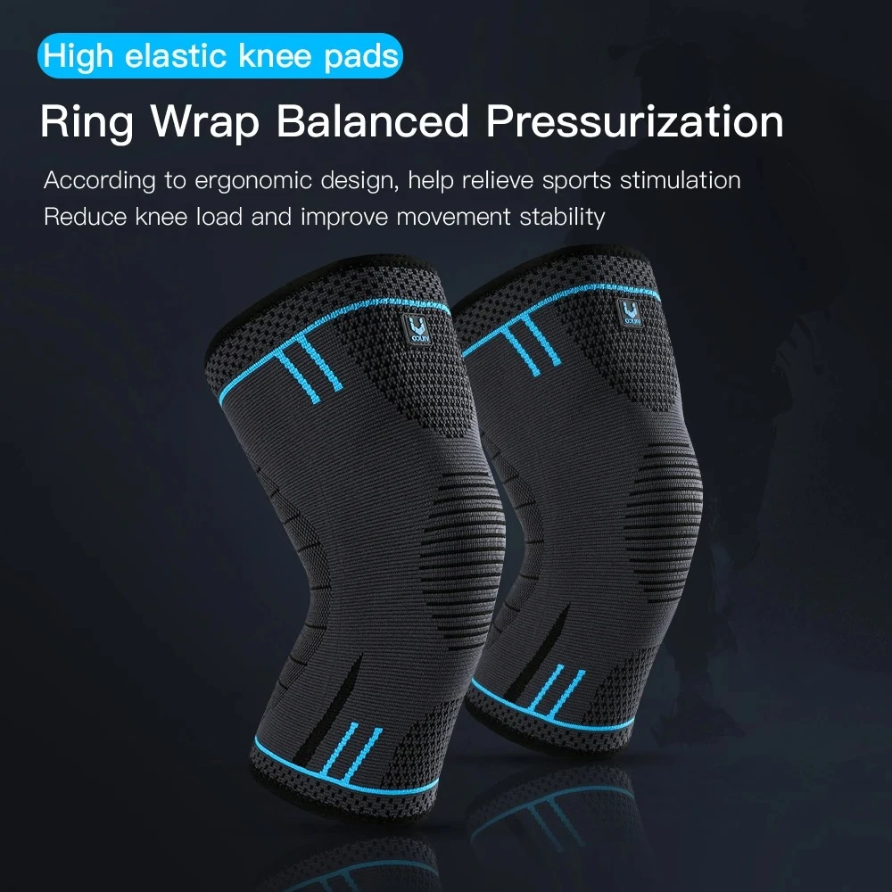 1 Pc Elastic Breathable Compression Knee Support Sleeve for Basketball Running C