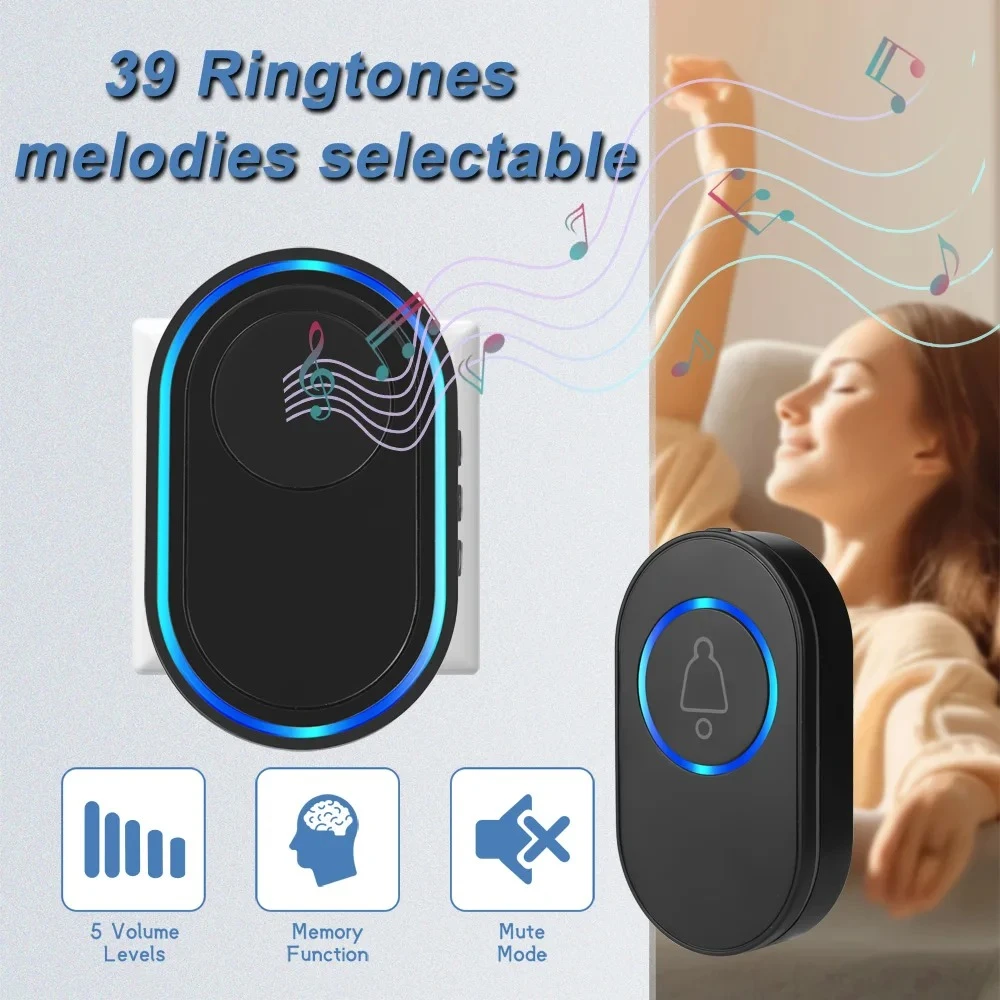 Waterproof Wireless Doorbell Home Welcome Smart Home Door bell 150m Remote Smart