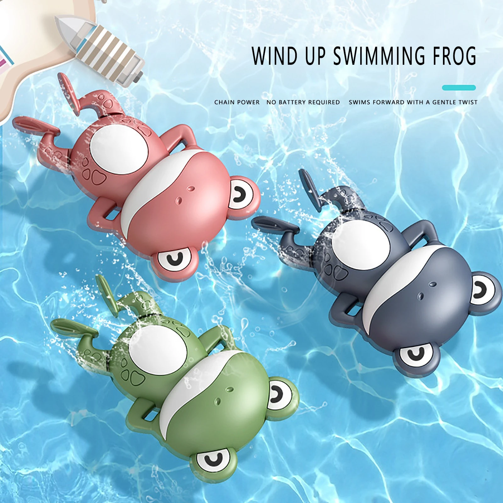 Baby Bath Toys For Children New Baby Bath Swimming Bath Toy Cute Frogs Clockwork Bath Toy