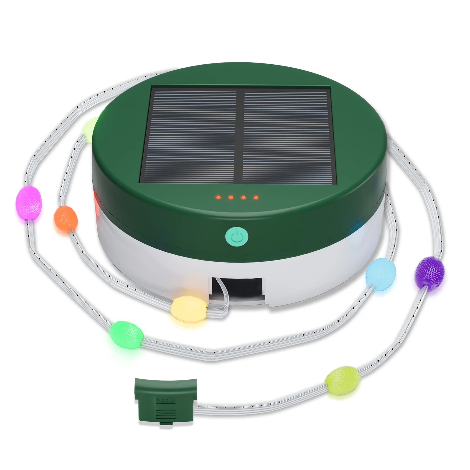 LED Camping Solar Light String Smart APP Control Rechargeable Waterproof Mobile Phone Charging Emergency RGB Tent Night Light