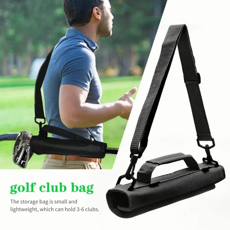 Portable Mini Golf Club Bag Outdoor Practice Training Portable Storage Lightweight Shoulder Bag Crossbody Club Bag Unisex