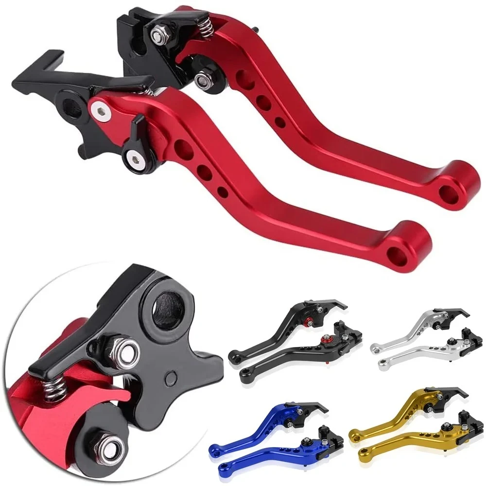 1 Pair Motorcycle Brake Lever Clutch Handle Off-road Vehicle Part Modification Cowhorn Assembly Mirror Seat CNC For Honda Suzuki