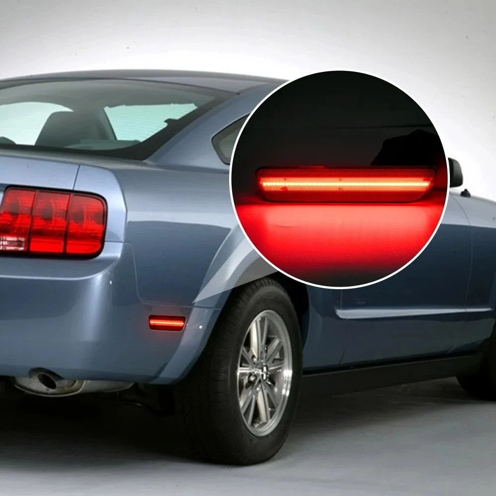 For Ford Mustang 2005 2006 2007 2008 2009 Side Marker Light For Mustang Red Parking Lamp LED Rear Bumper Back Side Marker lamp