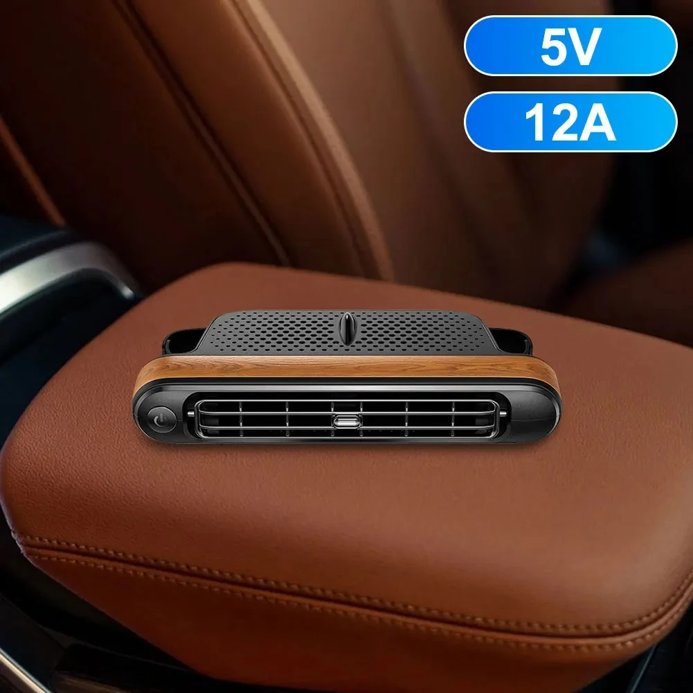 Backseat Cooling Fan Vehicle Rear Headrest Fans Three Adjustable Wind Speeds Portable Fan USB Car Fan for Sedan SUV RV Truck