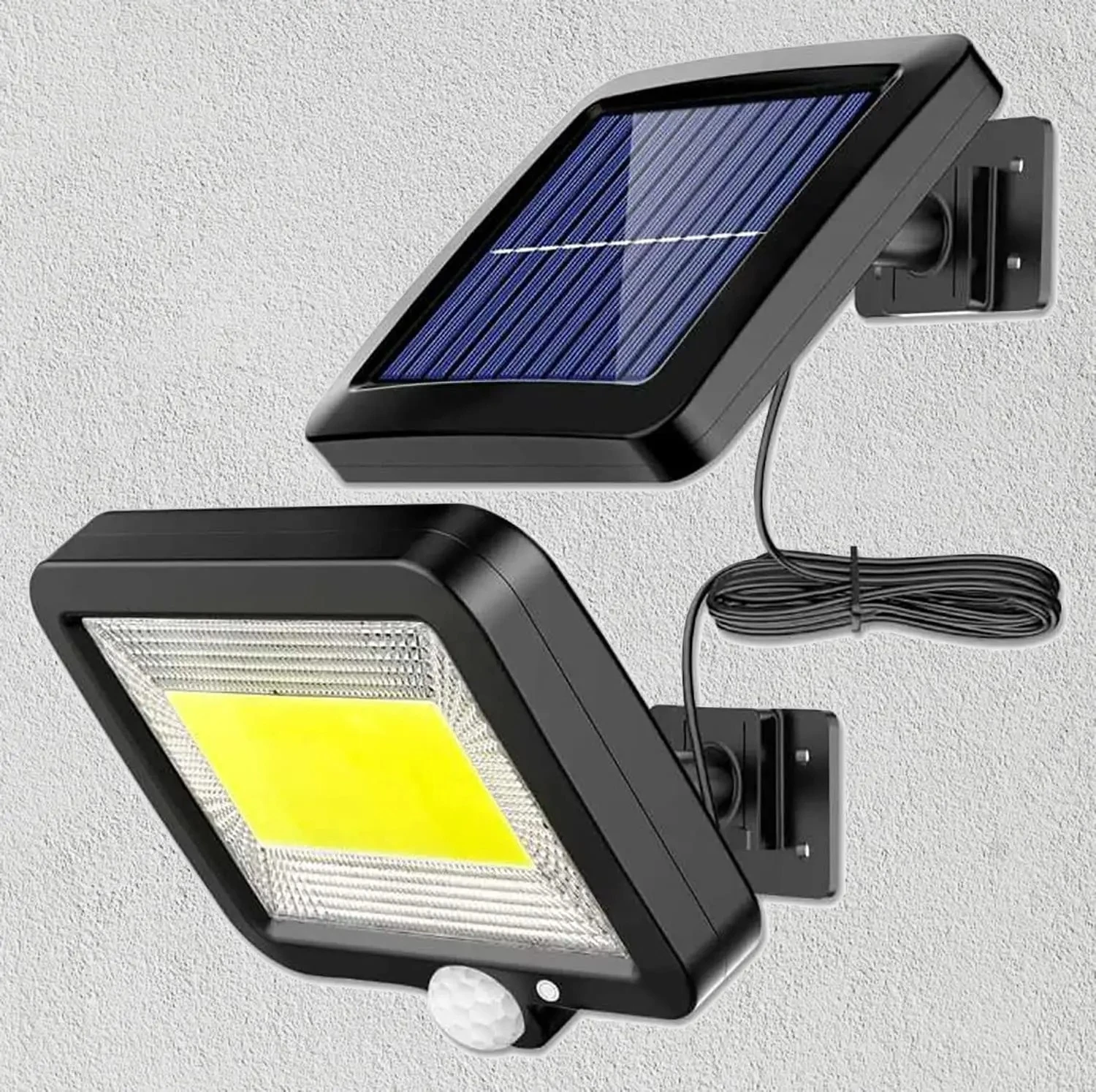 Solar Sensor Security Light,100 LED Ultra Bright Waterproof Outdoor Wall Lamp Solar Motion Sensor Lights 3 Modes 5m/16.4ft Cord