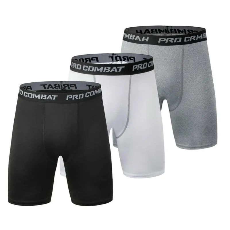 Men's Sports Leggings, Fitness Elastic Compression Leggings, Quick Drying Shorts, Running Training Elastic Shorts