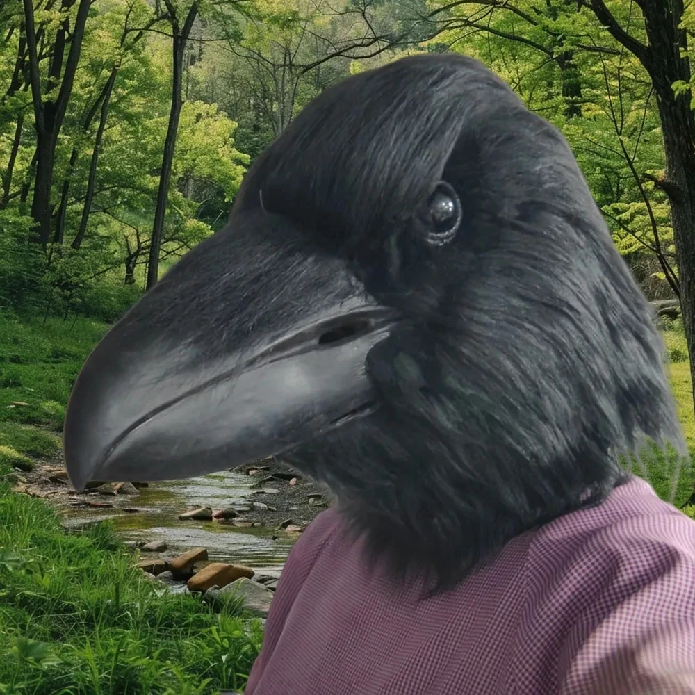 Funny Bird Mask Black Latex Cosplay Crow Masks Horror Beak Adult Halloween Cosplay Fancy Dress Toys Masquerade Costume Prop